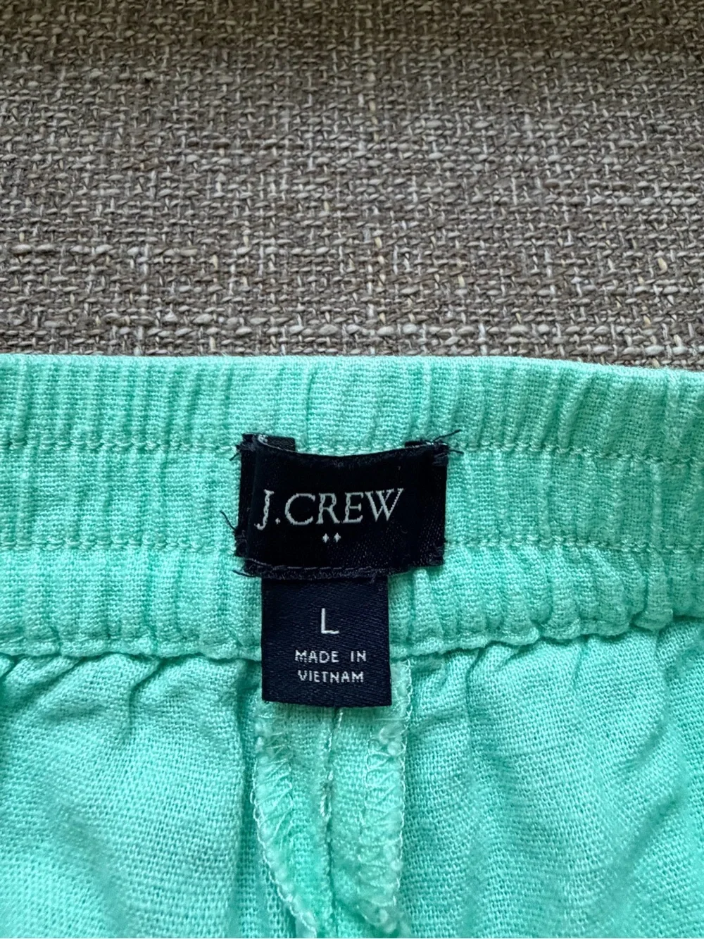 Women’s Teal Linen Blend Drawstring Shorts
